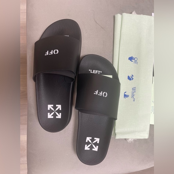 SALE!!!!BRAND-NEW!!! OFF-WHITE Pool Slider (Black & White), Size 38 US8 - Picture 3 of 16